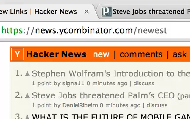 [Y] Hacker News = _blank  from Chrome web store to be run with OffiDocs Chromium online